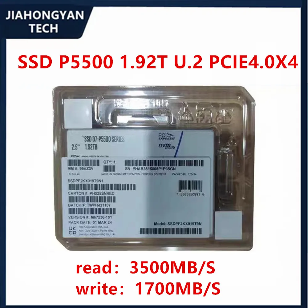 Asli untuk intel SSD P5500 1.92T 3.84T 7.68T U2 PCIE4.0 Enterprise grade Solid State Drive-SSD baru