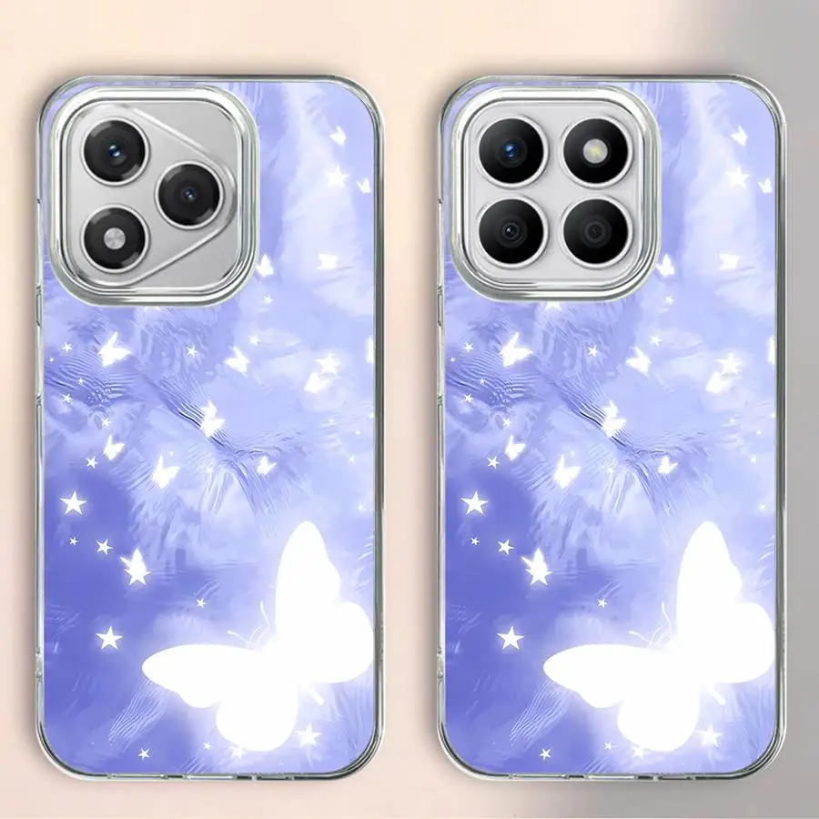 Weiche Schutzhülle für Honor X8b 200 Pro X8a X9c 400 Lite X7b X9b X9a X8c Lila Schmetterling