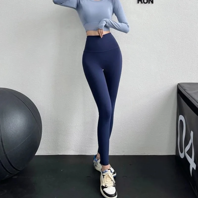 النساء اليوغا رياضة السراويل الرياضية لفافة ساق غير مخيطة بسط عالية الخصر اللياقة البدنية أكتيفيوير بانت ممارسة البدنية اللياقة البدنية السراويل الضيقة