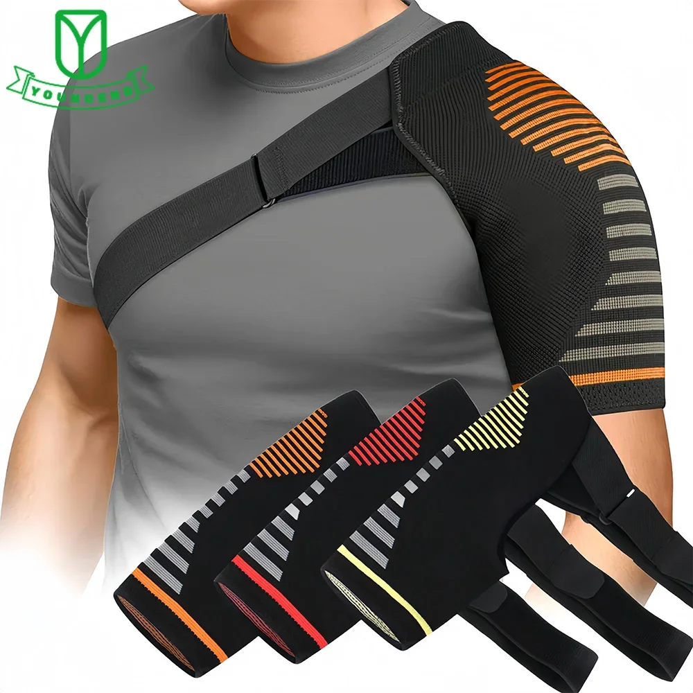 

Men Women Recovery Shoulder Brace Shoulder Stability Support,Adjustable Fit Sleeve Wrap, Relief for Shoulder Injuries Tendonitis