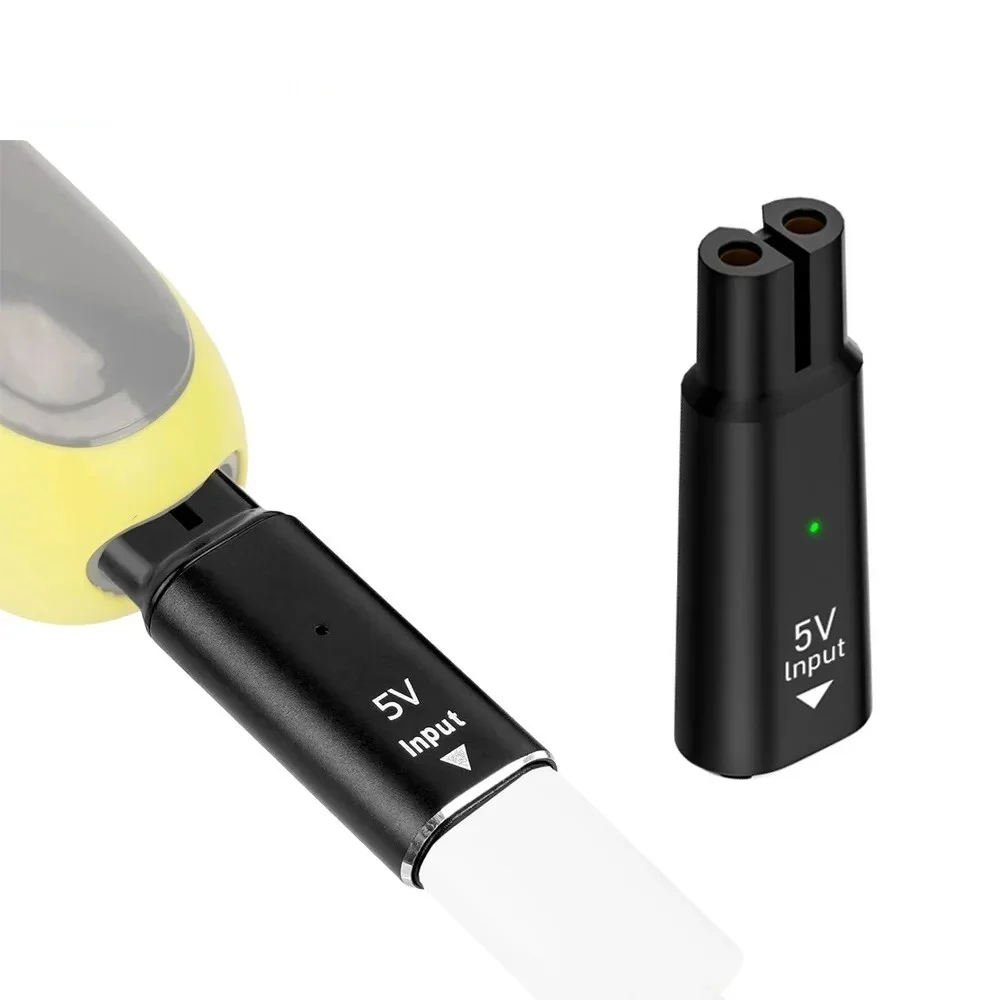 Carregador de Barbeador 5V com Conector Tipo C, Adaptador USB Portátil para Aparador de Barba Philips BT3238/15, QP2724, QP2834, BT3230, MG7910, MG5910