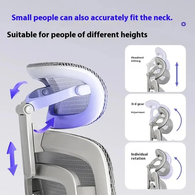 كرسي مسند للقدمين، كراسي ألعاب مريحة، عجلات مريحة، تدليك قابل للتعديل، أثاث مكتبي Sedia Da Ufficio
