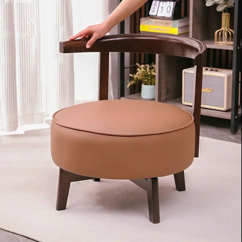 Solid wood rotating large sofa Home living room sofa stool Bedroom single person Vintage Small Sofa Living Room Chairs