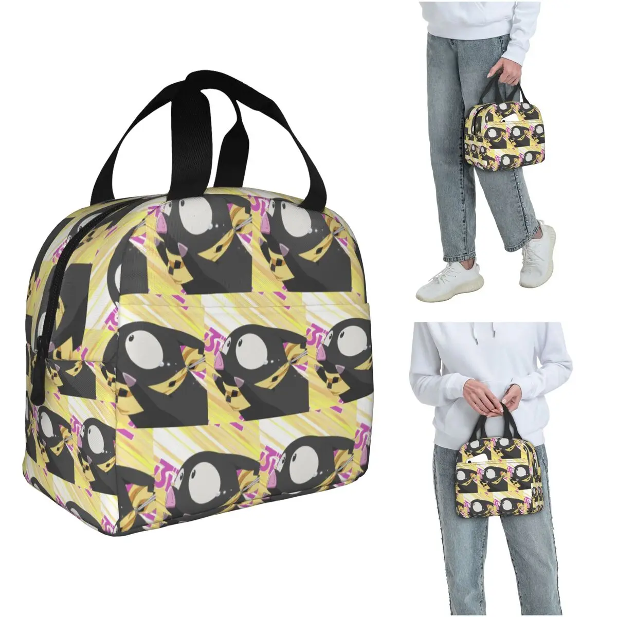 P-chan Ryoga Lost Pig Ranma  Adventure Comedy Insulated Lunch Bag for Women Children Portable Food Boxes Thermal Lunch Box Tote