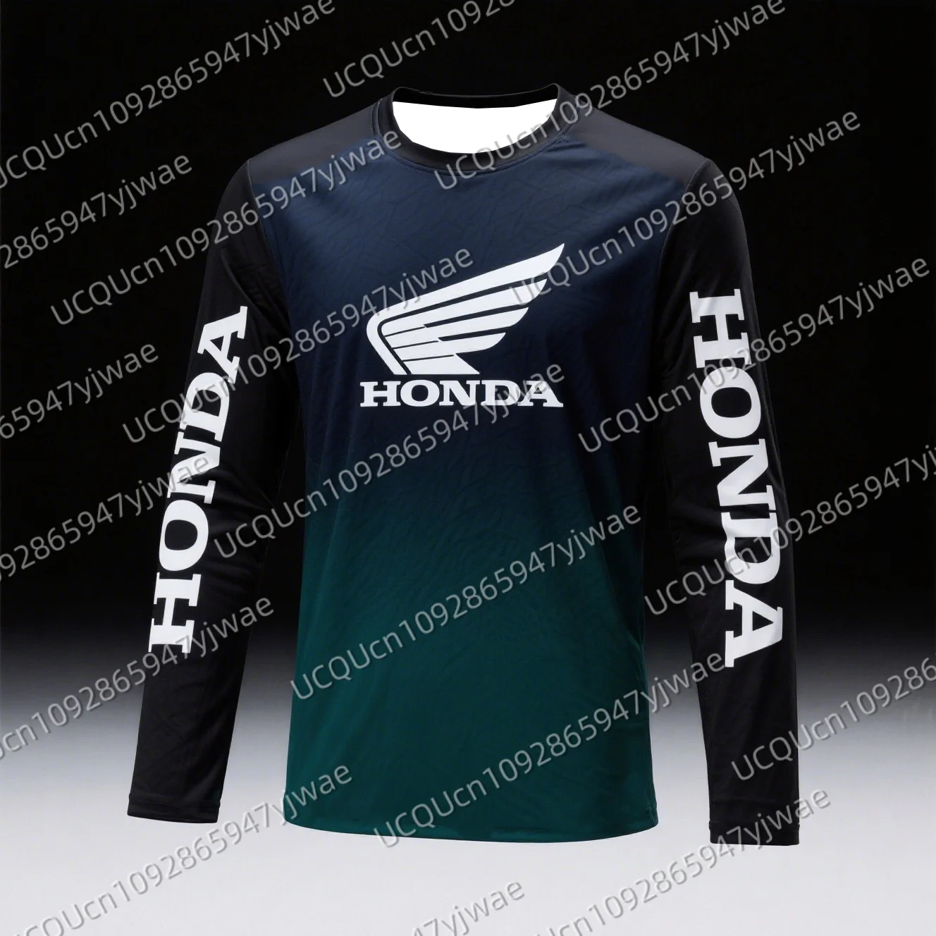 الربيع والخريف دراجة نارية ركوب تي شيرت التجفيف السريع تنفس طويلة الأكمام للرجال والنساء هوندا ركوب قمم تي شيرت
