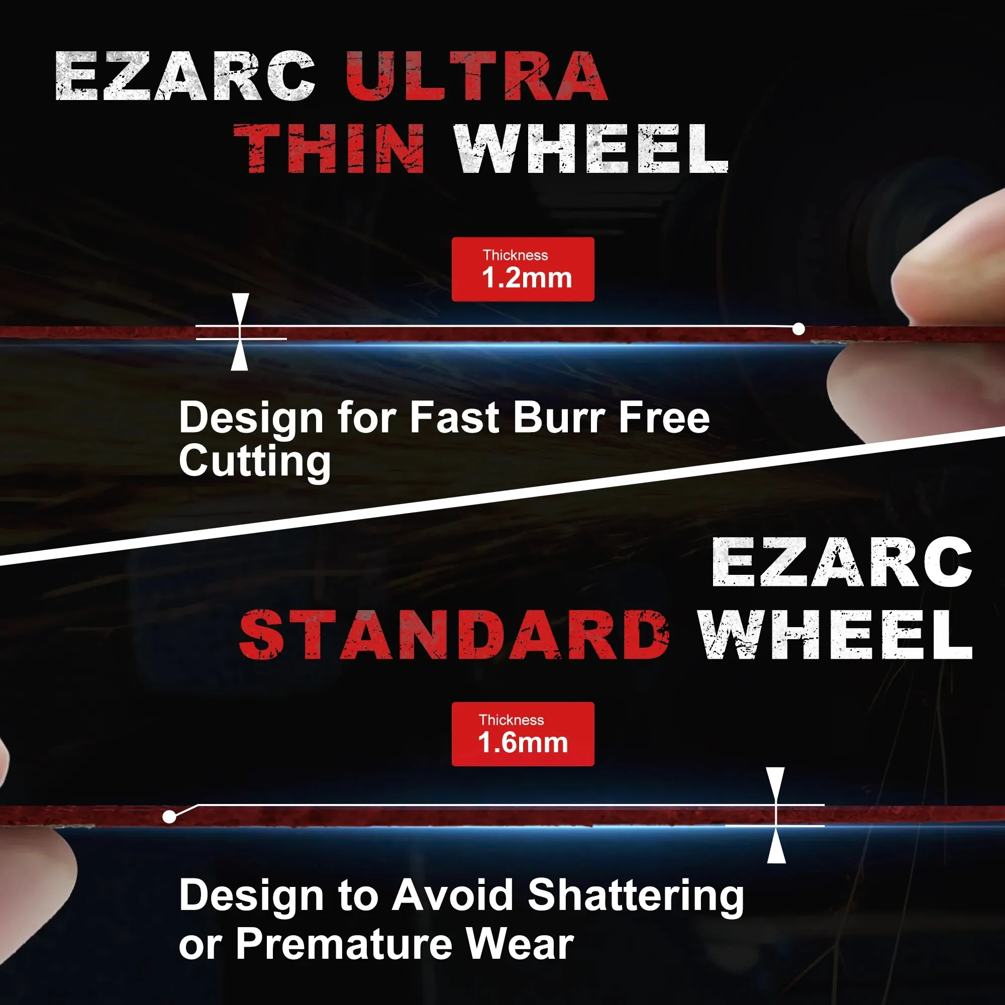 EZARC Cut Off Wheels 24 Pack 75mm X 1.2 X 10mm Cutting Wheel Metal & Stainless Steel Cutting Disc for Die Grinder Upgraded Thin