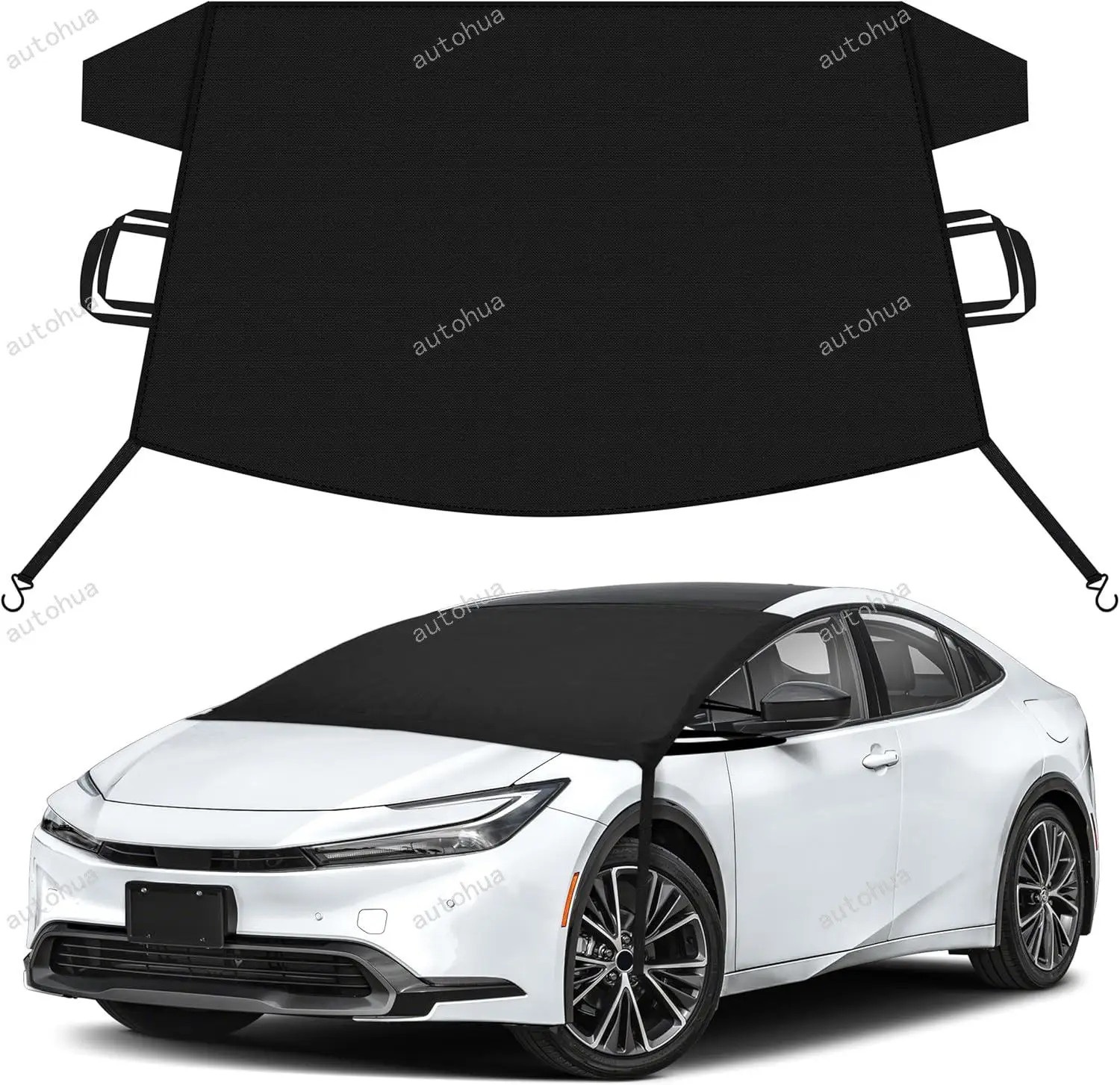 

Car Snow Cover for Toyota Prius Windshield Cover for Ice Snow with Heavy-Duty 600D Oxford Car Cover, Waterproof & Anti-Slip,