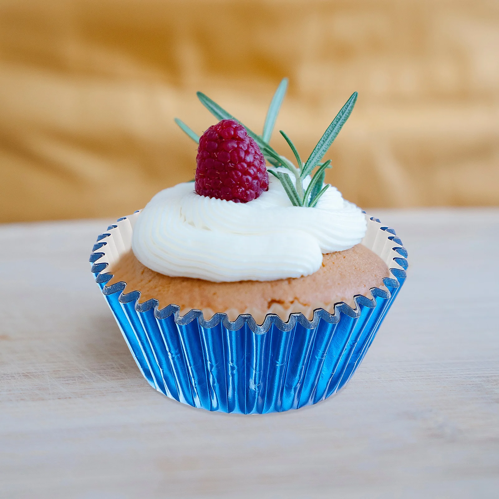 

100Pcs Thickened Aluminum Foil Paper Cupcake Liners Bright Color Curved Stripe Design Baking Cups Party Muffin Cases