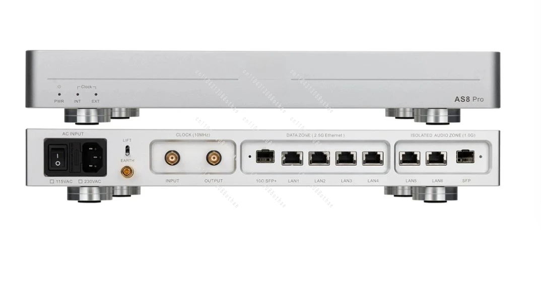 

10Gbps,2.5Gbps,1000Mbps.SC Cut OCXO AS8 Pro Audio HIFI Switch Silver Black 2.5G 10G Optical Isolation OCXO Clock