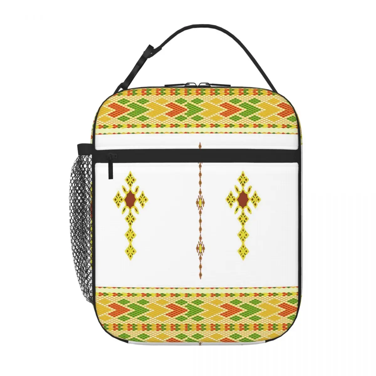 Hot Sale Ethiopian Habesha Tibeb Single Layer Carry Lunch Bag Train Ride Insulated Snack Tote