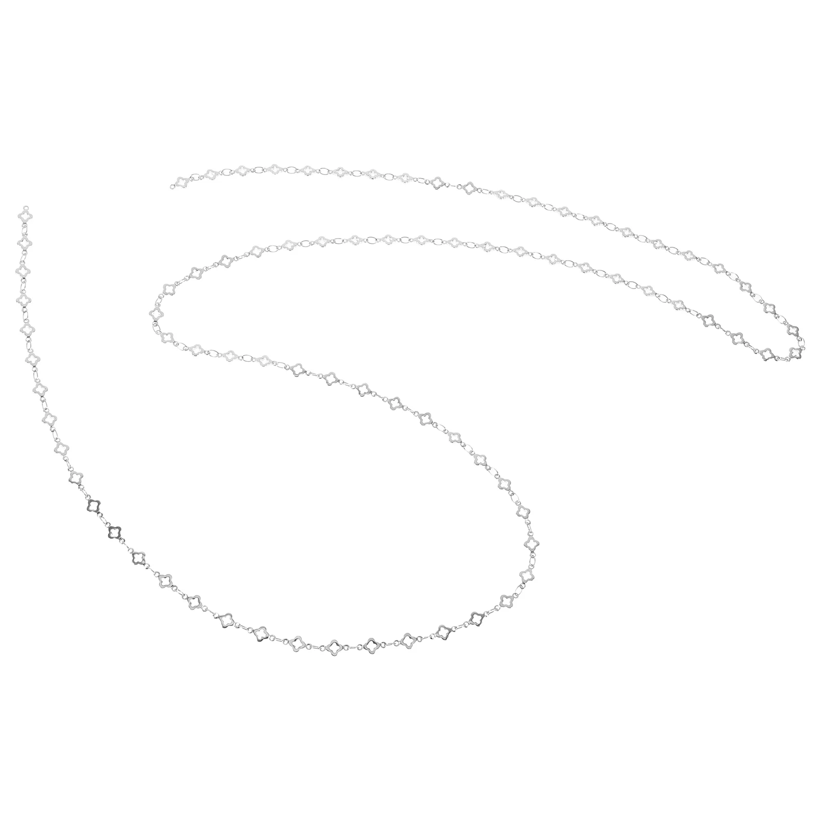 Copper Chain Jewelry Jewellery Accessories Color-protected Real Gold and Four-leaf Silver Necklace