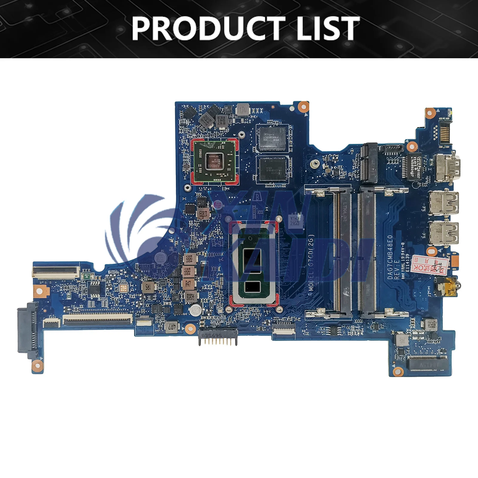 Para hp 15-u 15t-cu 15-cu placa-mãe do portátil dag7cmb48e0 com cpu i3 i5 i7 8th gen notebook mainboard pavilhão 100% testado ok