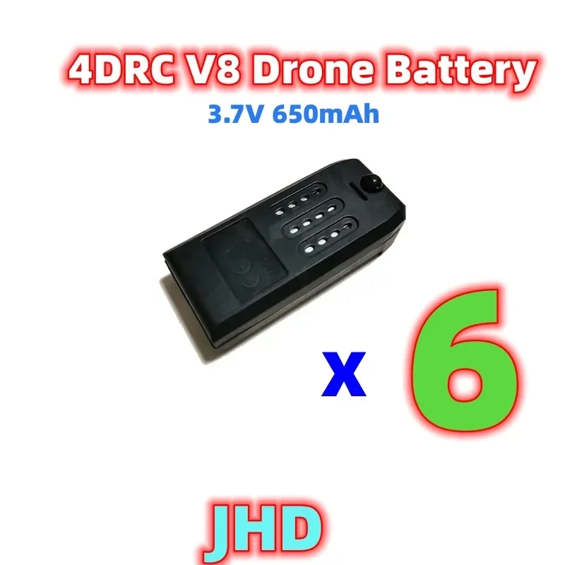 JHD 4D-V8 Mini Drone Battery For Original 4DRC V8 RC Drone Accessories V8 Battery 650mAh Drone Battery Charge Cuble Wholesale