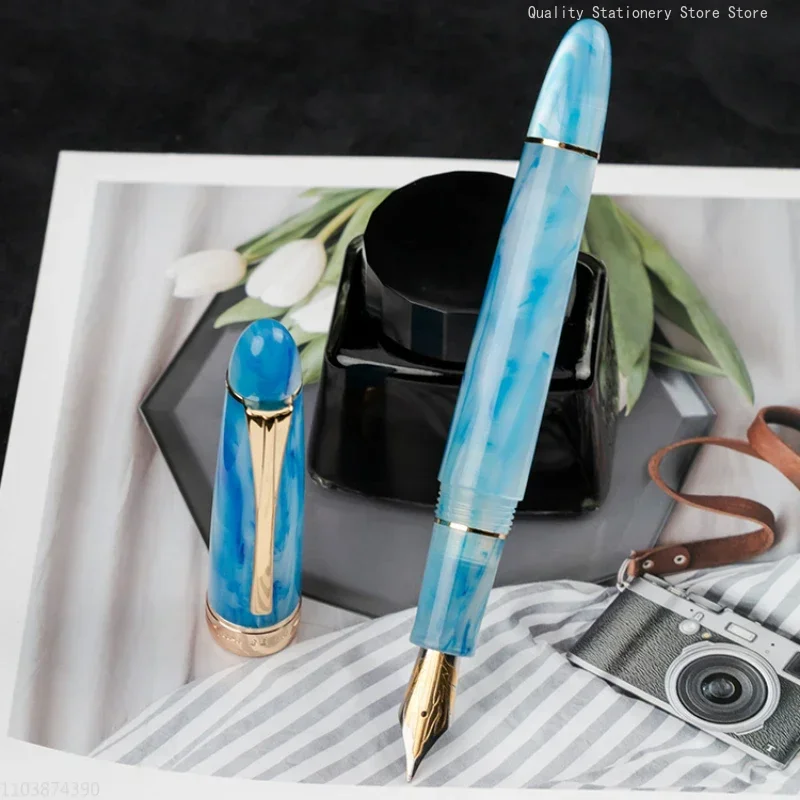 Kaigelu Torpedo Acrylic Resin Fountain Pen F EF/F/M/Long Knife 0.38/0.5/0.7mm Nib Ink Pen Business Luxury Stationery Supplies