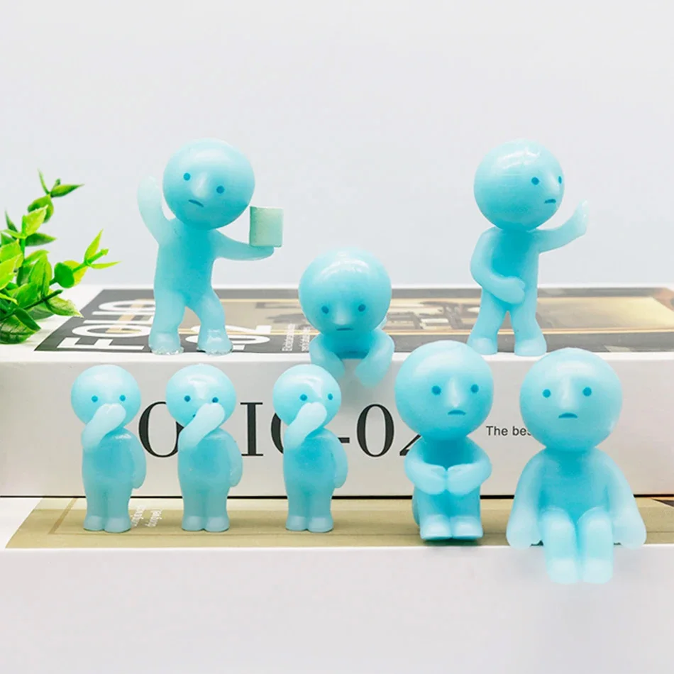 6pcs/set Blind Box Toilet Series Mini Figure Cute Noctilucent Decoration Dolls toilet Series Model Corner Toys Birthday Gifts