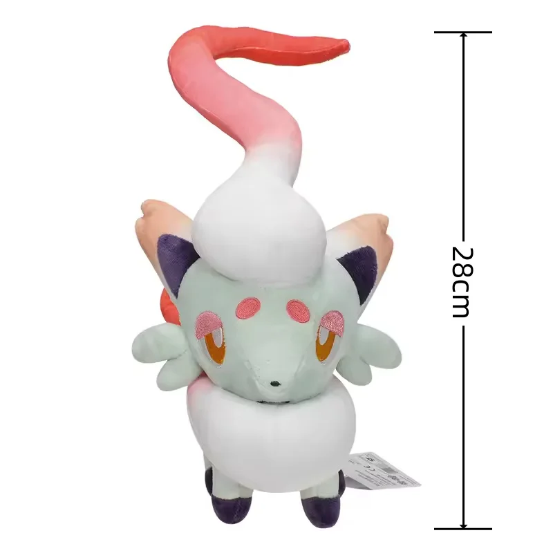 Новая плюшевая игрушка Hisui Zorua, блестящая мягкая кукла с изображением лисы, кавайные красные, синие животные, рождественские подарки