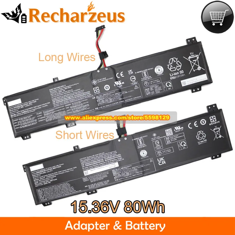 Genuine 15.36V 5210mAh 80Wh L20C4PC2 L20M4PC1 Battery L20L4PC1 L20D4PC1 L20M4PC2 For Lenovo Legion 5 7 (Pro) 15/16/17 Series