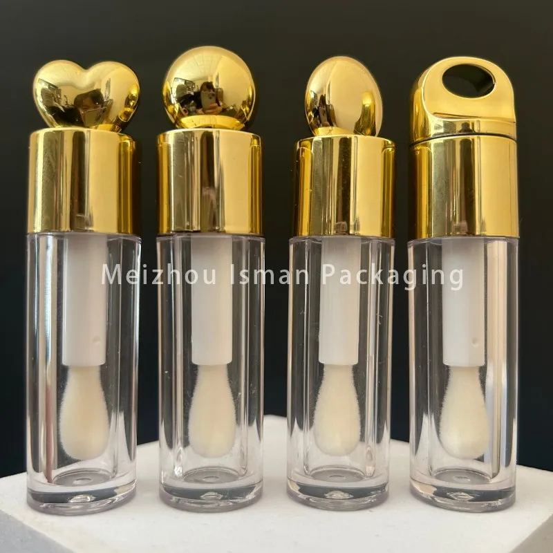 50 ชิ้น Empty Rose Gold พลาสติก Ball Foundation คอนซีลเลอร์บรรจุภัณฑ์รูปหัวใจหลอด Lipgloss เครื่องสําอางค์แต่งหน้าคอนเทนเนอร์ 7 มิลลิลิตร