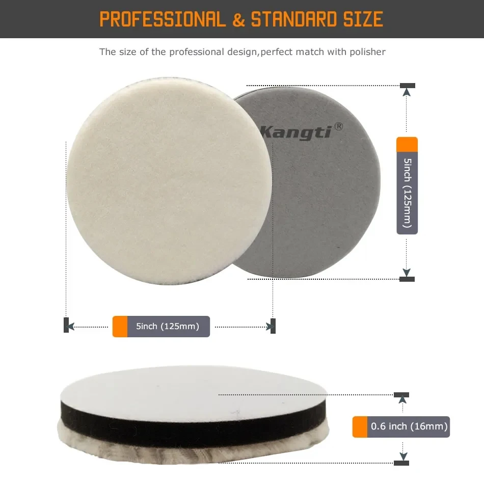 3/5/6/7 Inch Car Polishing Wool Pad Buffer Pad for Automotive Scratch Removing Japan Style Heavy Cutting Foam Pads