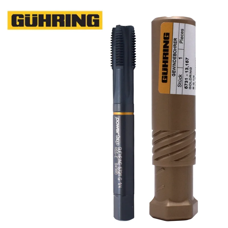 

German Original GUHRING DIN Standard Pipe Spiral Fluted Tap Pointed G 1/8 1/4 3/8 3/4 1/2 Machine Screw Thread Taps