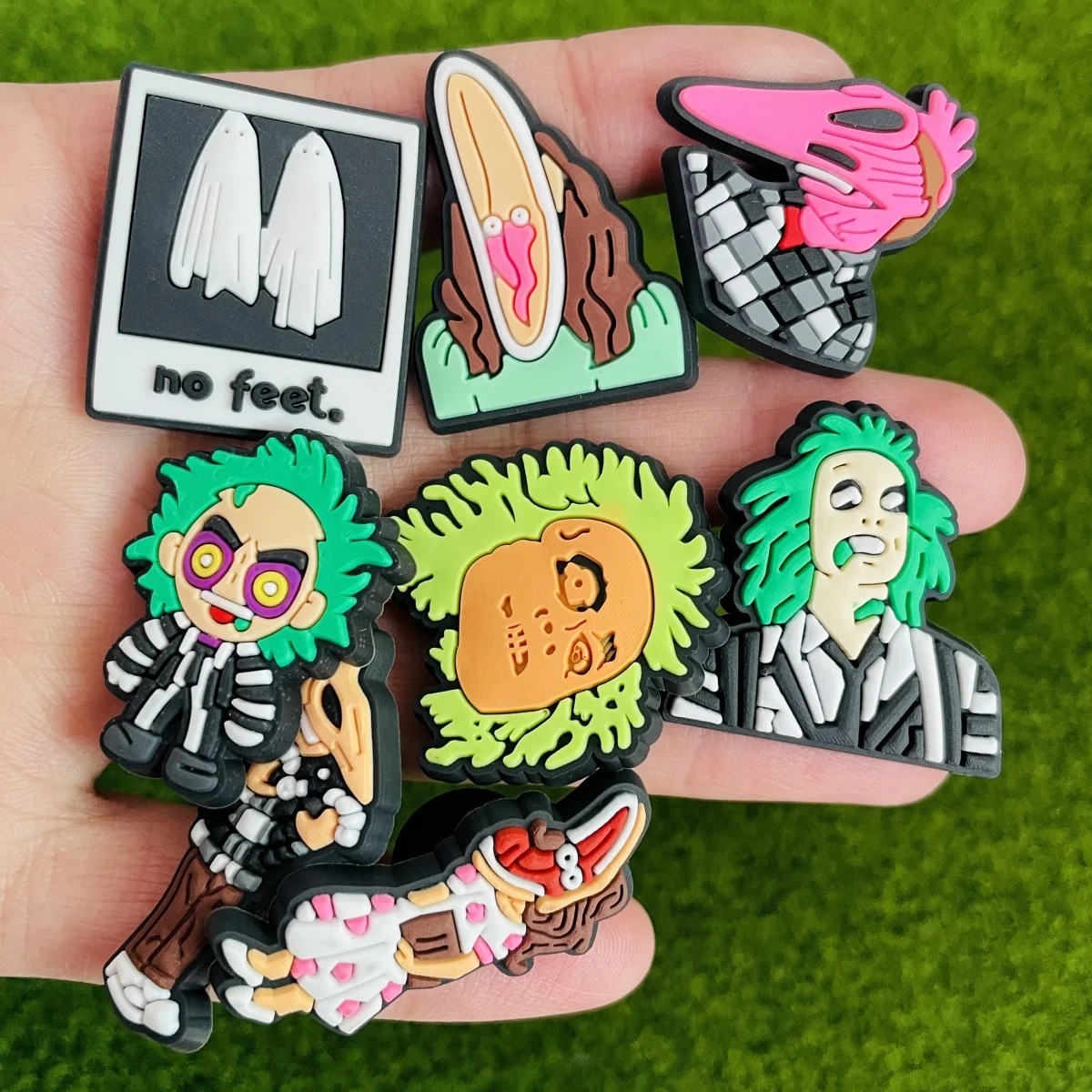 8PCS Horror Movie Shoe Charms Shoes Decoration Halloween Accessories for Boys Girls Wristband Bracelet Birthday Gifts