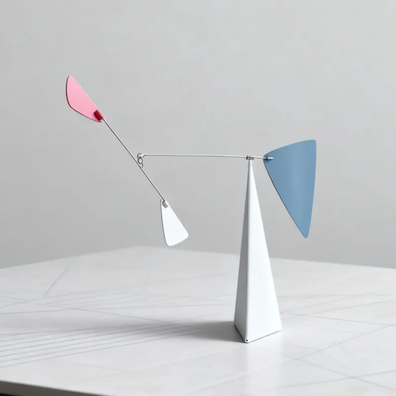 Modern minimalist creative sail dynamic balance ornament, desktop windmill handicraft decoration in the sales office