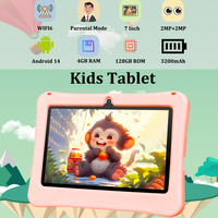 New Kids Tablet 7 Inch 3200mAh Quad Core Android 14 4GB+128GB Google Play WiFi Cheap And Simple Children's Favorite Gift Tablets