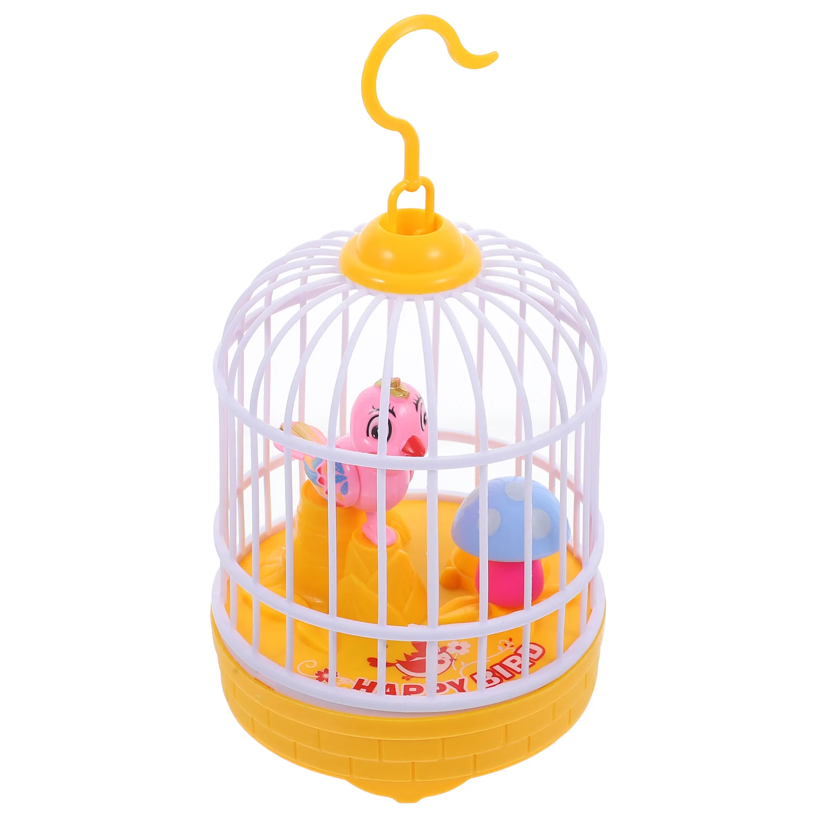 Música leve Bird Cage Toy com som, modelos compactos, simulação elétrica, indução, vocal, canto infantil, ABS criativo