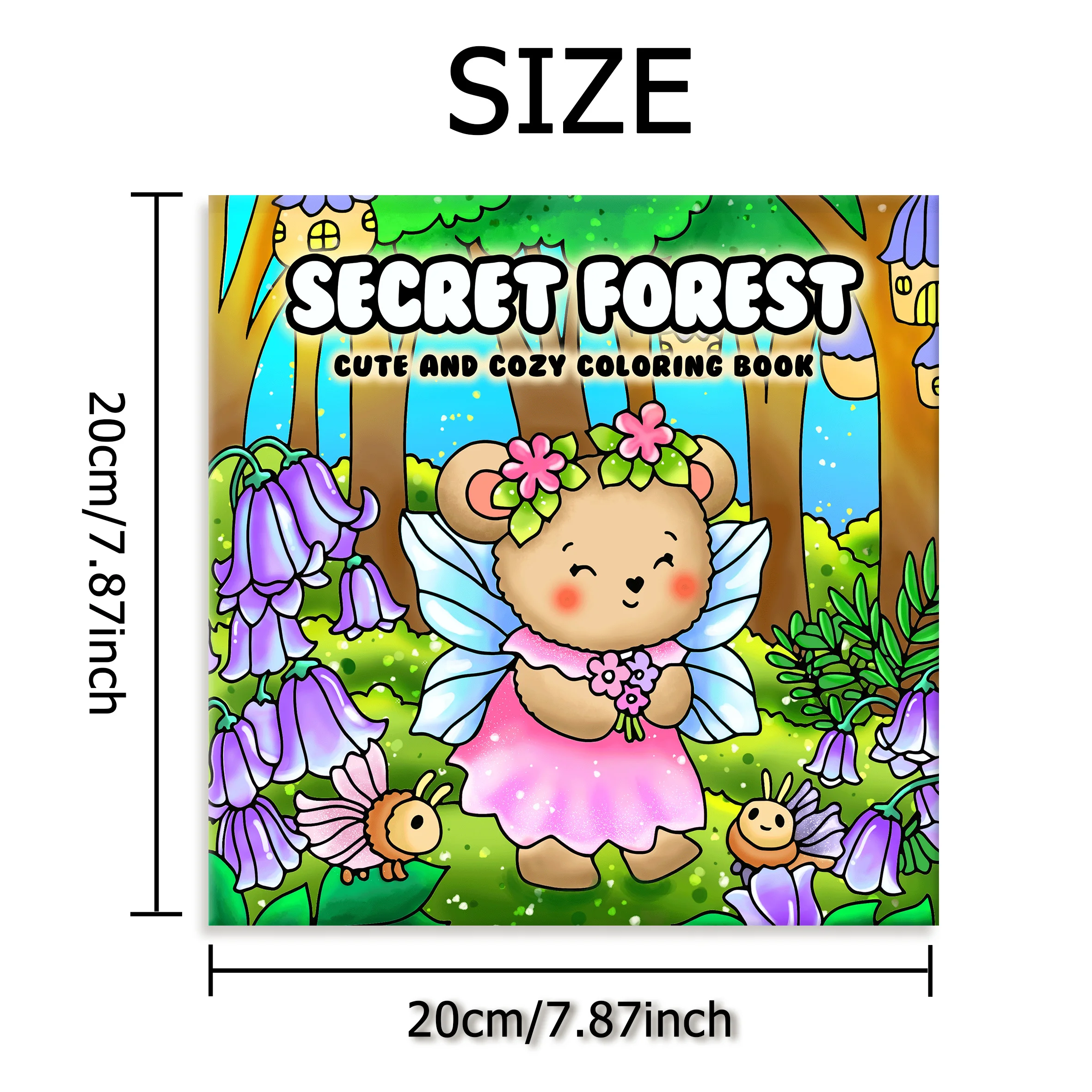 SECRET FOREST Bold-easy Patterns Coloring Book for Adults Cute Drawing Book Perfect Gift for Party and Birthday