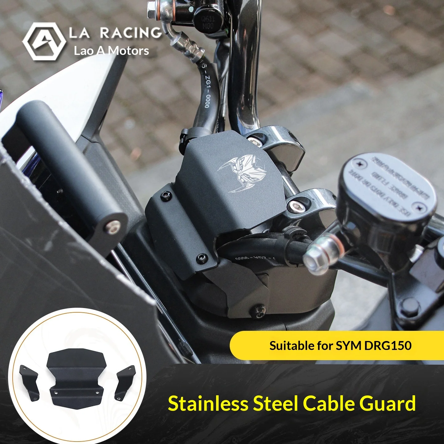 【Premium】For SYM DRG150 Dragon modified stainless steel wire barrier faucet cover and decorative cover