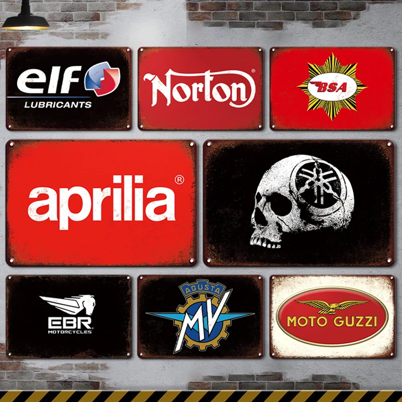 Vintage Motorcycle Garage Metal Sign Retro Plate Decorative Plaque Wall Decor Garage Man Cave Motor Tin Painting Wall Decoration