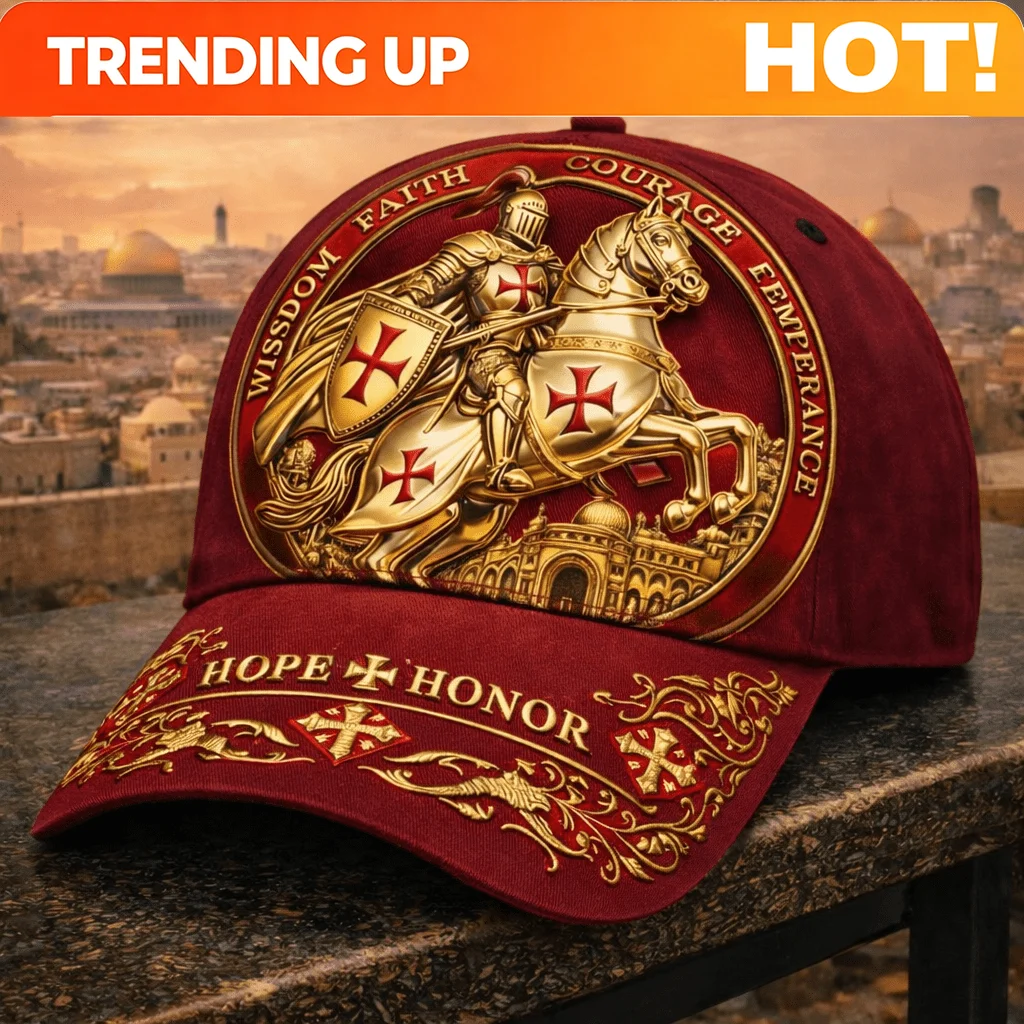 Customization Medieval Knight Baseball Cap With Heraldic Cross Shield Emblem & Adjustable Dad Hat - Vintage Renaissance Costume
