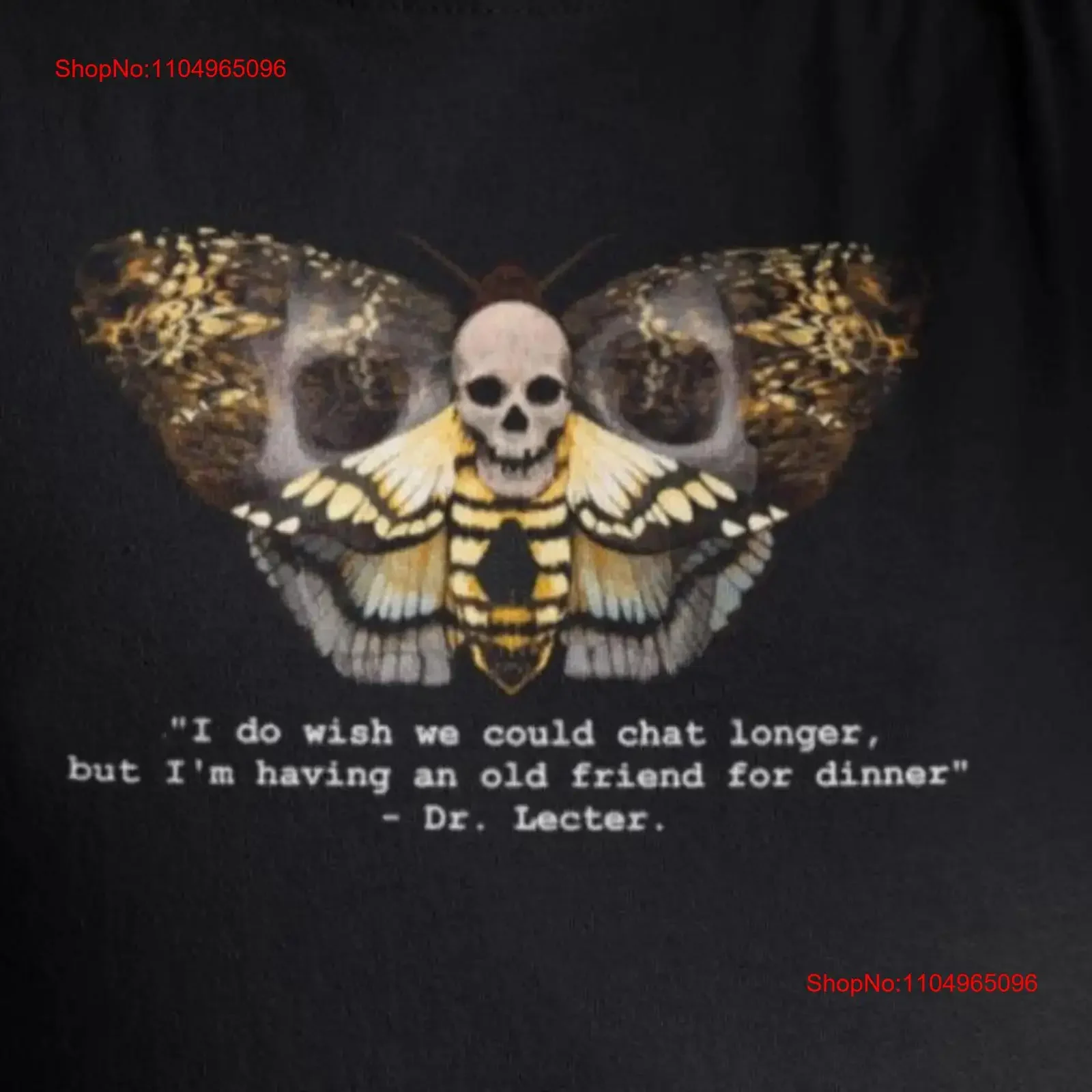 

Dr Lecter T Shirt Silence of the Lambs Hannibal Clarice Starling Lepidoptera for Horror fan Movie Dark humor vintage Washed