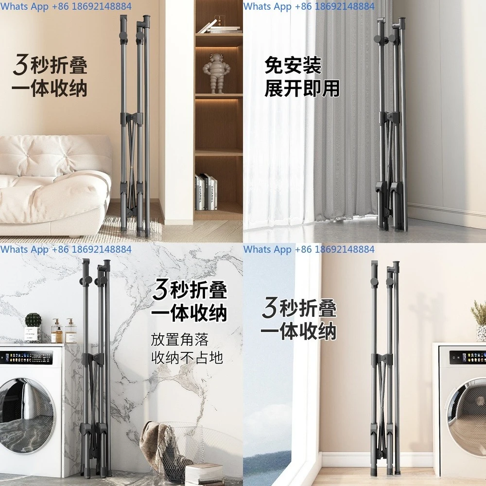 

Folding drying rack for balcony home space saving clothes hanger indoor simple drying stand for clothes and bedding