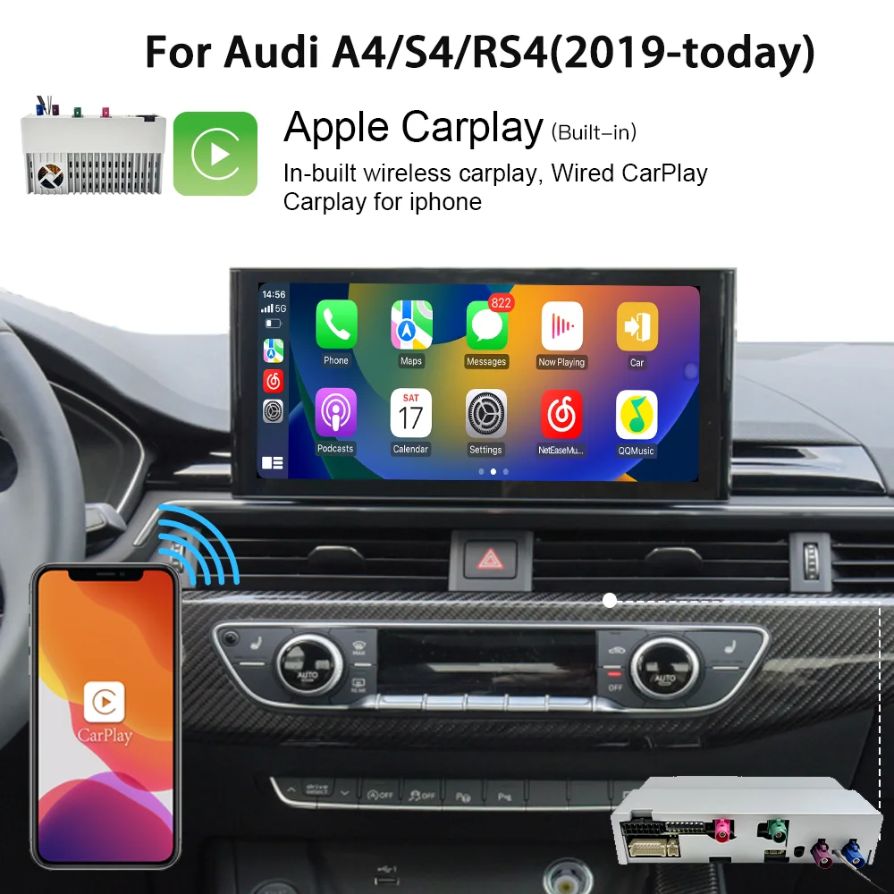

Wit-Up Air Carplay Box MMI Carplay Box For A4 S4 RS4 2019-today MIB3 Wireless Carplay Module Bluetooth Carplay Adapter Car Play