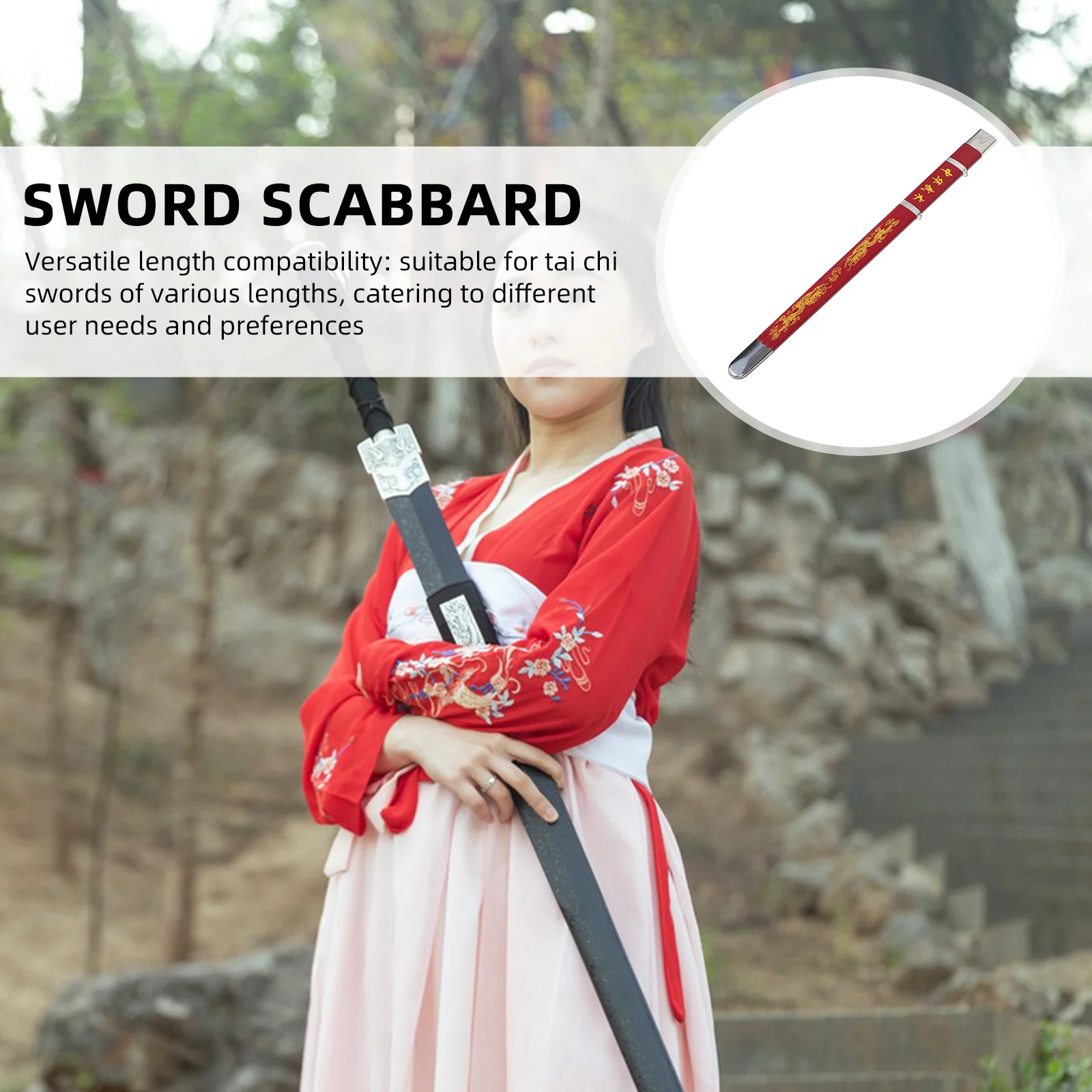 

Tai Chi Sword Scabbard Lightweight Waterproof Portable Practice Storage Cover Sword Guard for Martial Arts Training Equipment