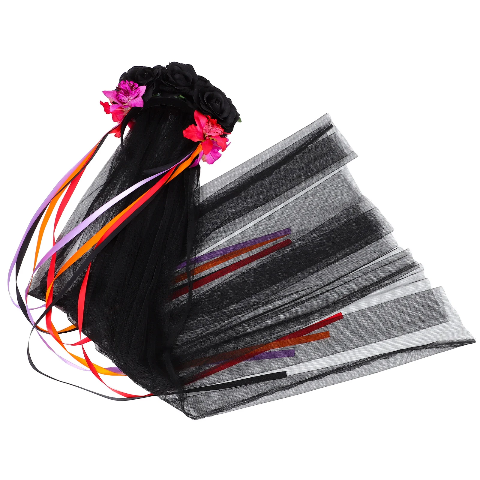 

Halloween Headpiece Rose Hair Hoop Spooky Season Gift Idea Fun Whimsical Accessory Women Girls Halloween Headband