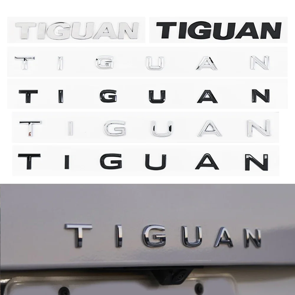 Badge de lettrage de voiture, autocollant d'emblème de coffre arrière pour Tiguan 16-21, accessoires