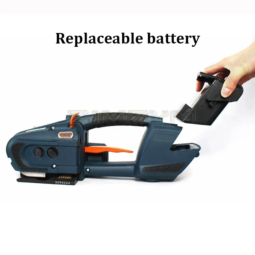 Portable Electric Strapping Machine with 2 Batteries JDC 13mm to 16mm Automatic Packaging Tool for PET PP Belt Plastic Strapping