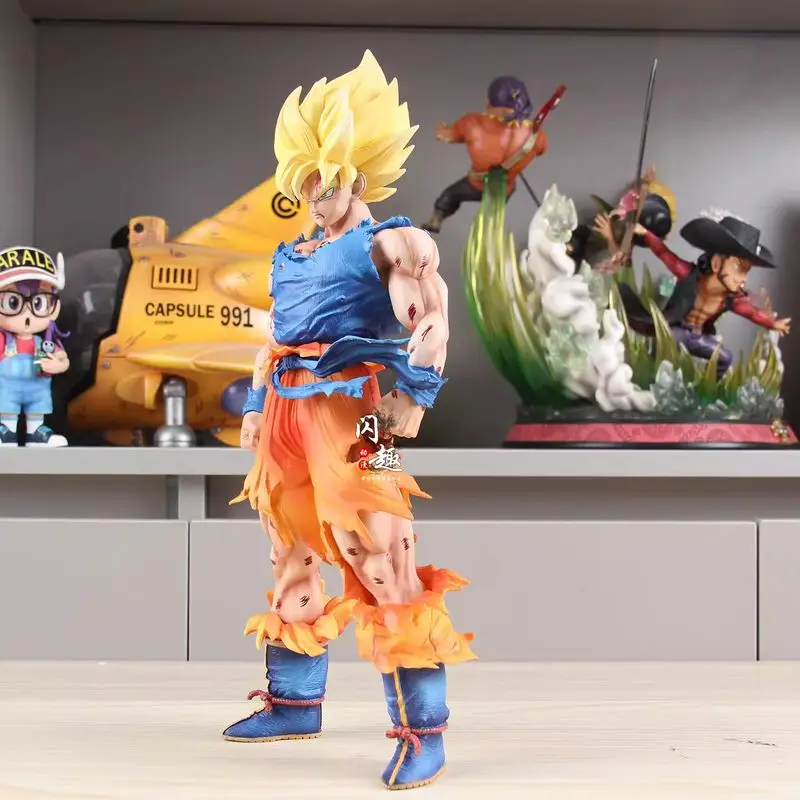 32cm Son Goku modelo Dragon Ball Z figura de acción Manga Super Saiyan figurita de juguete Anime SSJ GK estatua Figuras adornos regalo para niños