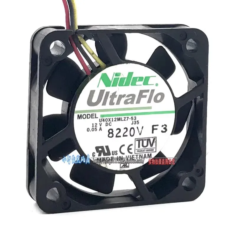 New Fan for NIDEC U40X12MLZ7-53 12V 0.05A 4CM chassis power mute Cooling Fan 4010 40×40×10mm