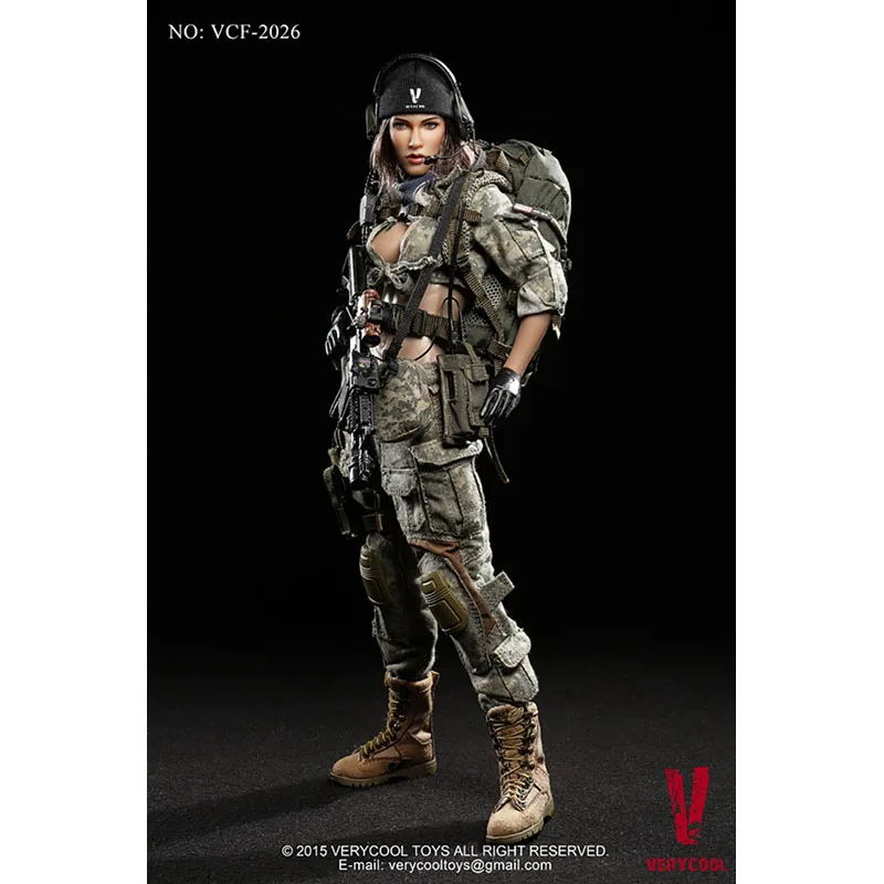 

In Stock Original VERYCOOL VCF-2026 1/6 ACU Camo Female Shooter Meagan Female Soldier Action Models Art Collections Toy Gifts