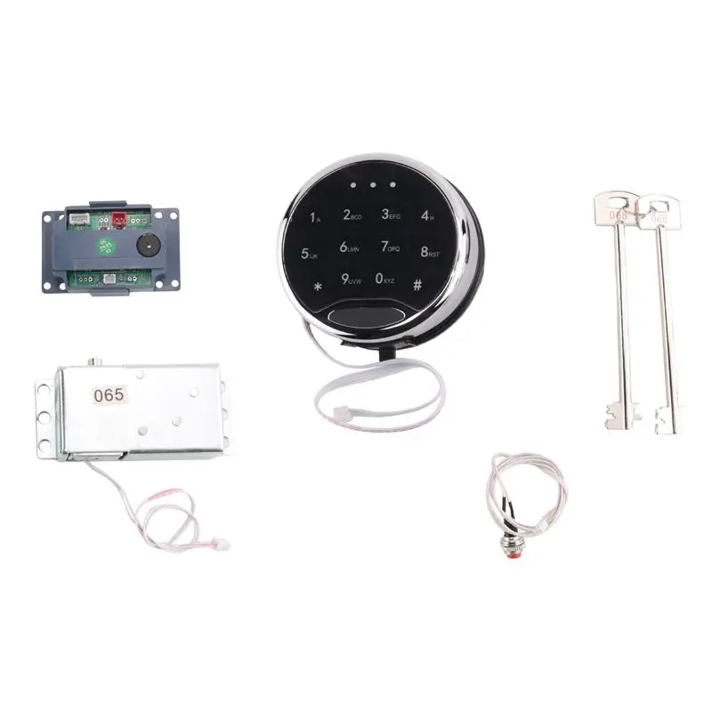 ABZZ-Safe Lock Replacement Electronic Safe Lock Kit Set Touch Pad/Keypad With Solenoid Lock 2 Override Keys