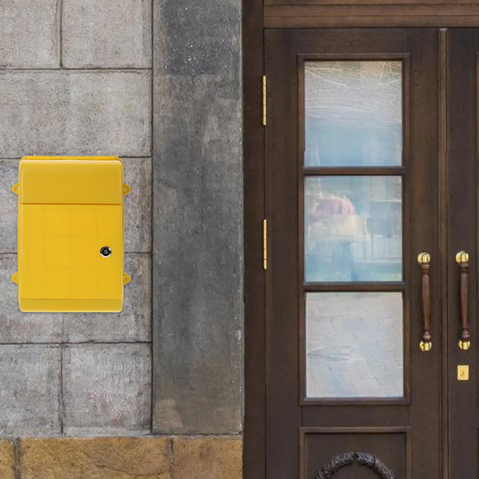 

Стильный настенный почтовый ящик из пластика и металла для наружной установки, запираемый, для сбора экспресс-посылок и предложений