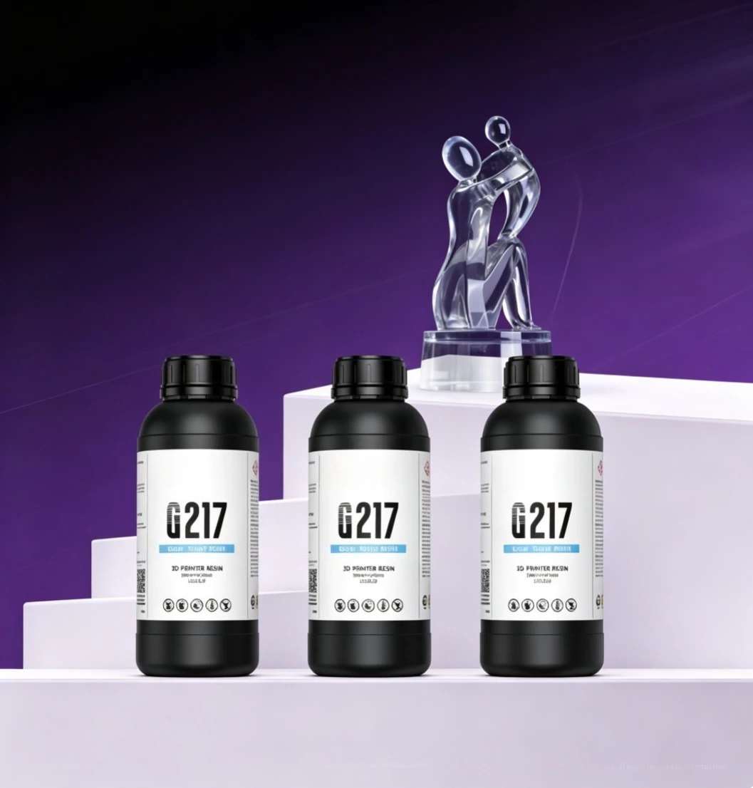 1KG G217 Clear UV Photopolymer Resin for Prototype Model, Compatible with LCD DLP Light Curing 3D Printing Consumable