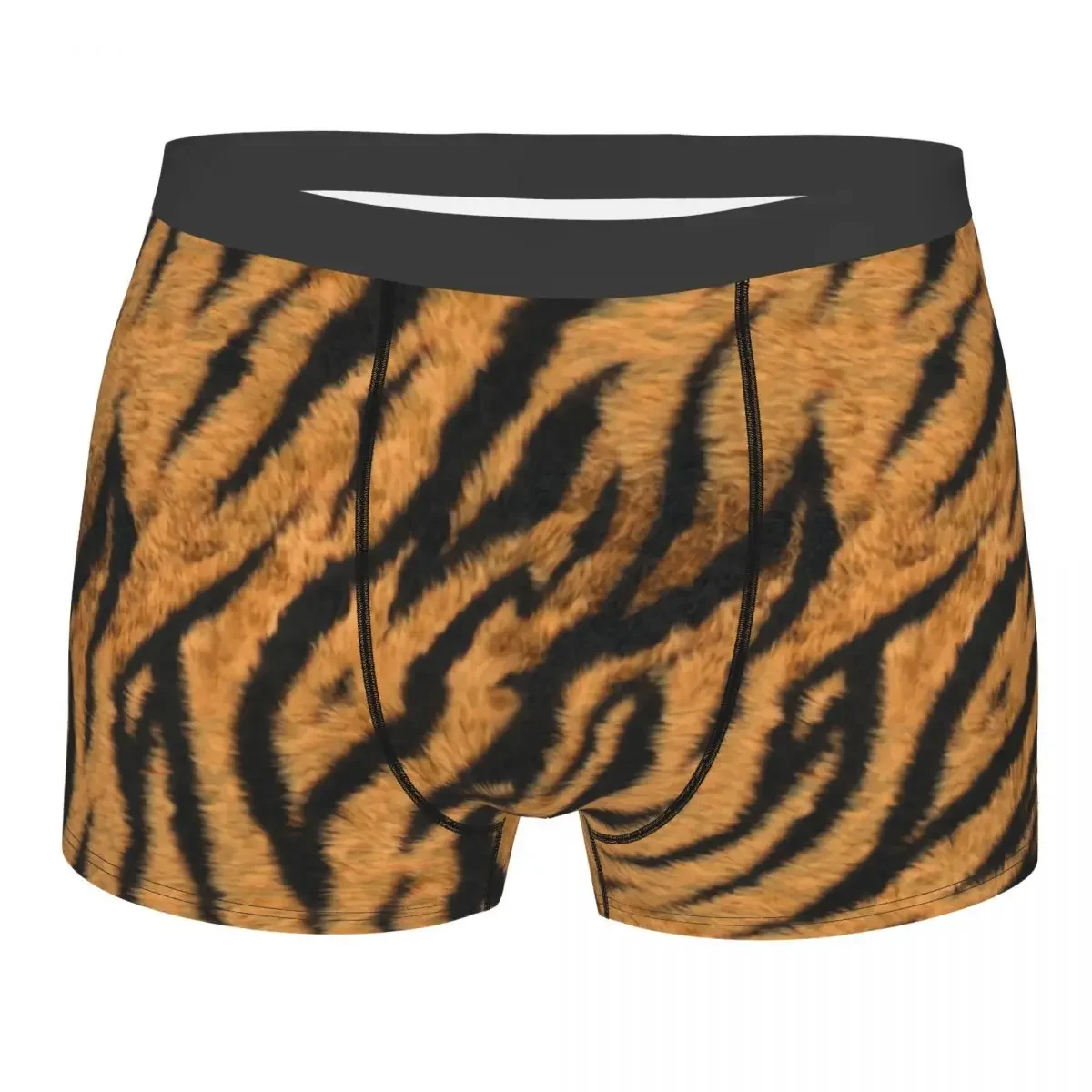 Tiger Stripe Pattern Underwear Men Sexy Printed Custom Animal Skin Texture Boxer Shorts Panties Briefs Breathbale Underpants