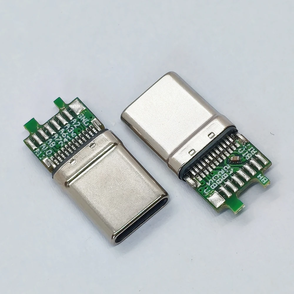 5 Stück USB3.1 Typ-C Stecker, neue Form, grüne Leiterplatte, Ladeanschluss, 24-Pin Typ-C Buchse, 0,8 mm Klemmbrett, 9,3 mm – Detail 5