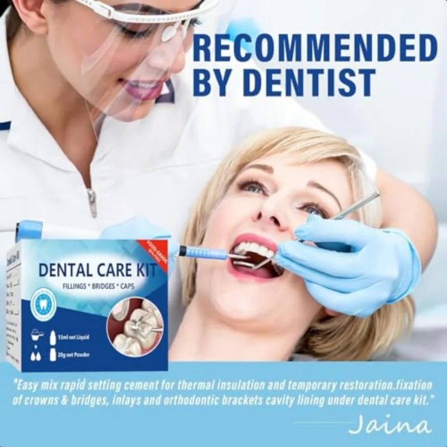 折れた歯の修理キット 酸化亜鉛 エウゲノールセメント デンタルケアキット 一時的な固定クラウンとブリッジ 2パック