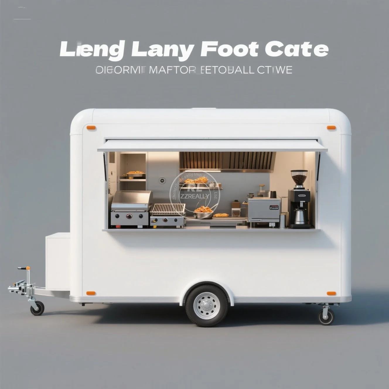 

USA Standard Truck Food Trailer Customized Snack Carts Square Food Trailer Mobile Food Trailer