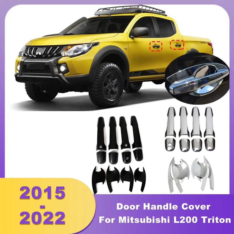

Door Handle Cover Handle Insert Bowl For Mitsubishi L200 Triton 2015 2016 2017 2018 2019 2020-2022 For PAJERO SPORT 2015-2022